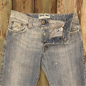 Jetlag 32x31 Jeans (Tag 34x34) Button Fly Made In Italy 100% Cotton Straight Leg